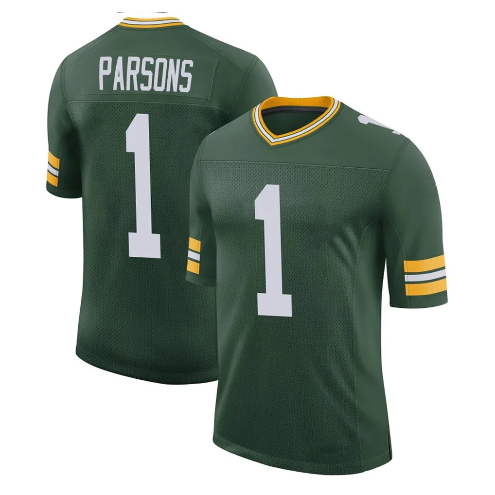 GB.Packers #1 Micah Parsons Player Green Limited Classic Home Game ROCER Stitched Jerseys
