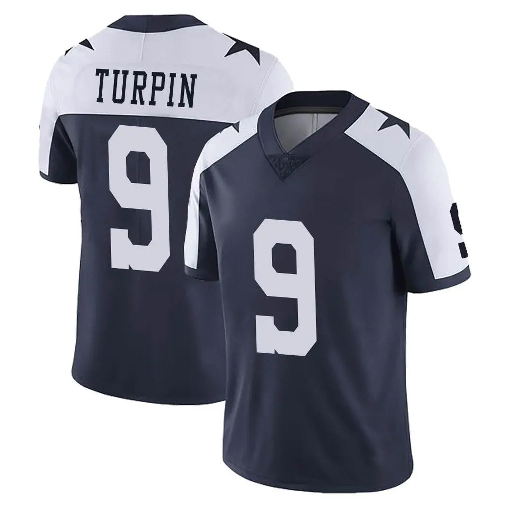 D.Cowboys #9 KaVontae Turpin Player Navy-White Limited Alternate Vapor Untouchable Home Game ROCER Stitched Jerseys