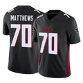 A.Falcons #70 Jake Matthews Player Black Vapor F.U.S.E. Limited ROCER Stitched Jerseys