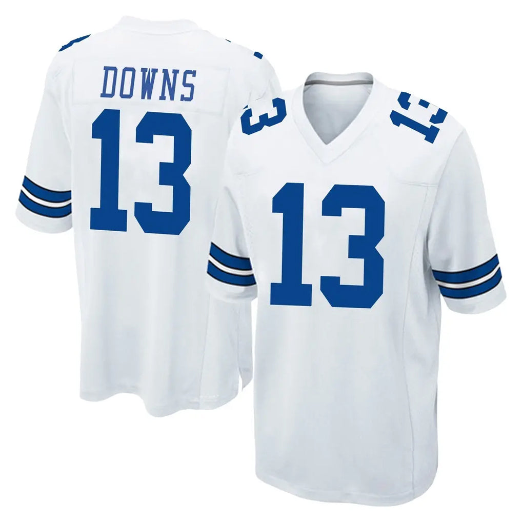 D.Cowboys #13 Caleb Downs Player White Home Game ROCER Stitched Jerseys