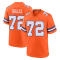 D.Broncos #72 Garett Bolles Player Orange Alternate Collection Throwback Game ROCER Stitched Jerseys