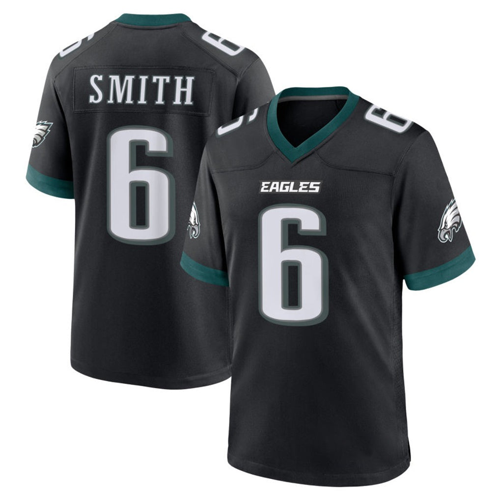 P.Eagles #6 DeVonta Smith Player Black Game Home ROCER Stitched Jerseys