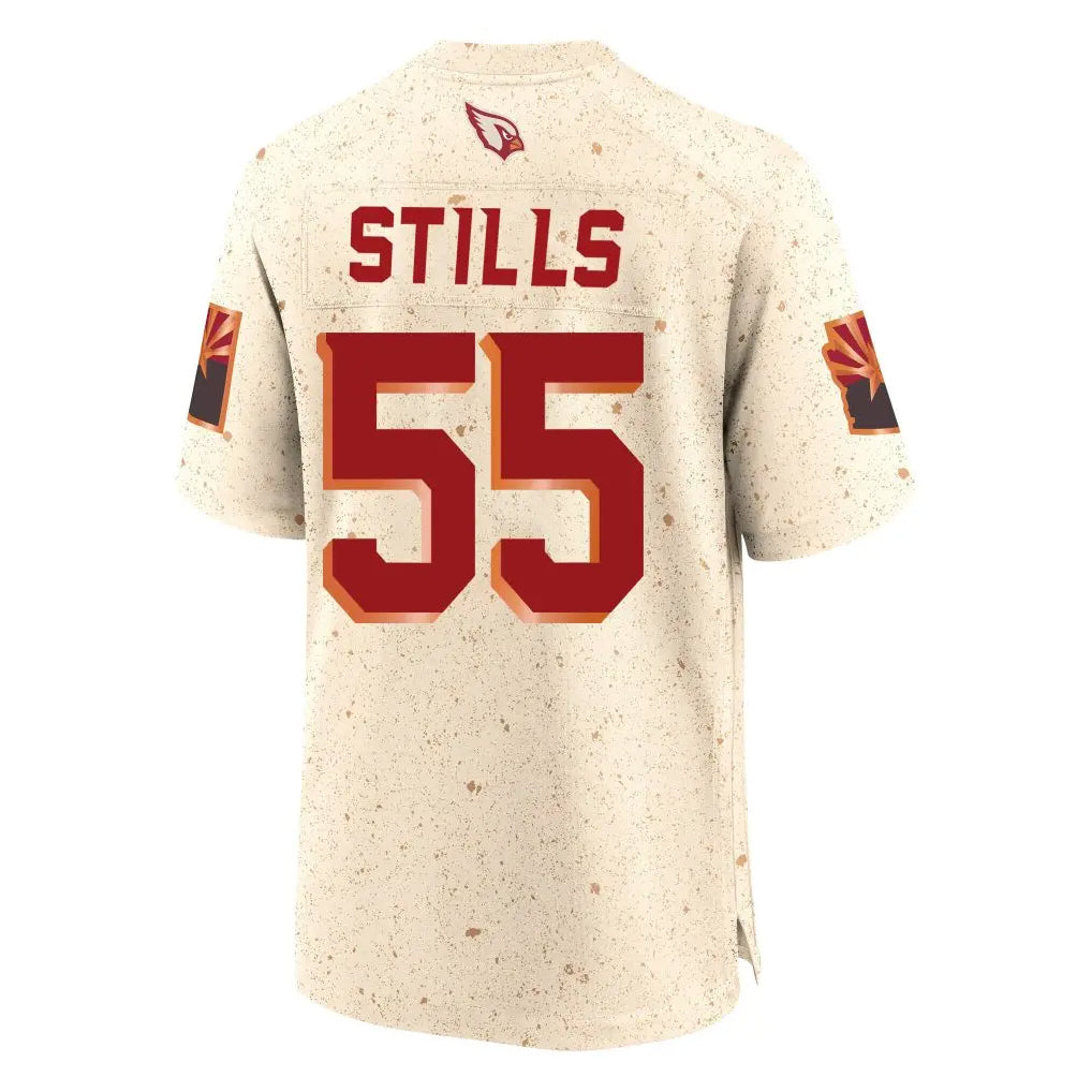 A.Cardinals #55 Dante Stills Player Cream Rivalries Collection Game ROCER Stitched Jerseys