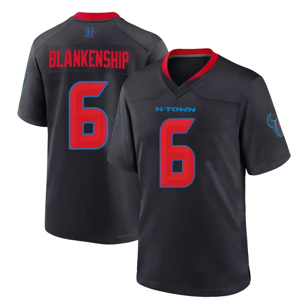 H.Texans #6 Reed Blankenship Player Navy 2nd Alternate Home Game ROCER Stitched Jerseys