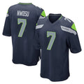 S.Seahawks #7 Uchenna Nwosu Player Navy Home Game ROCER Stitched Jerseys