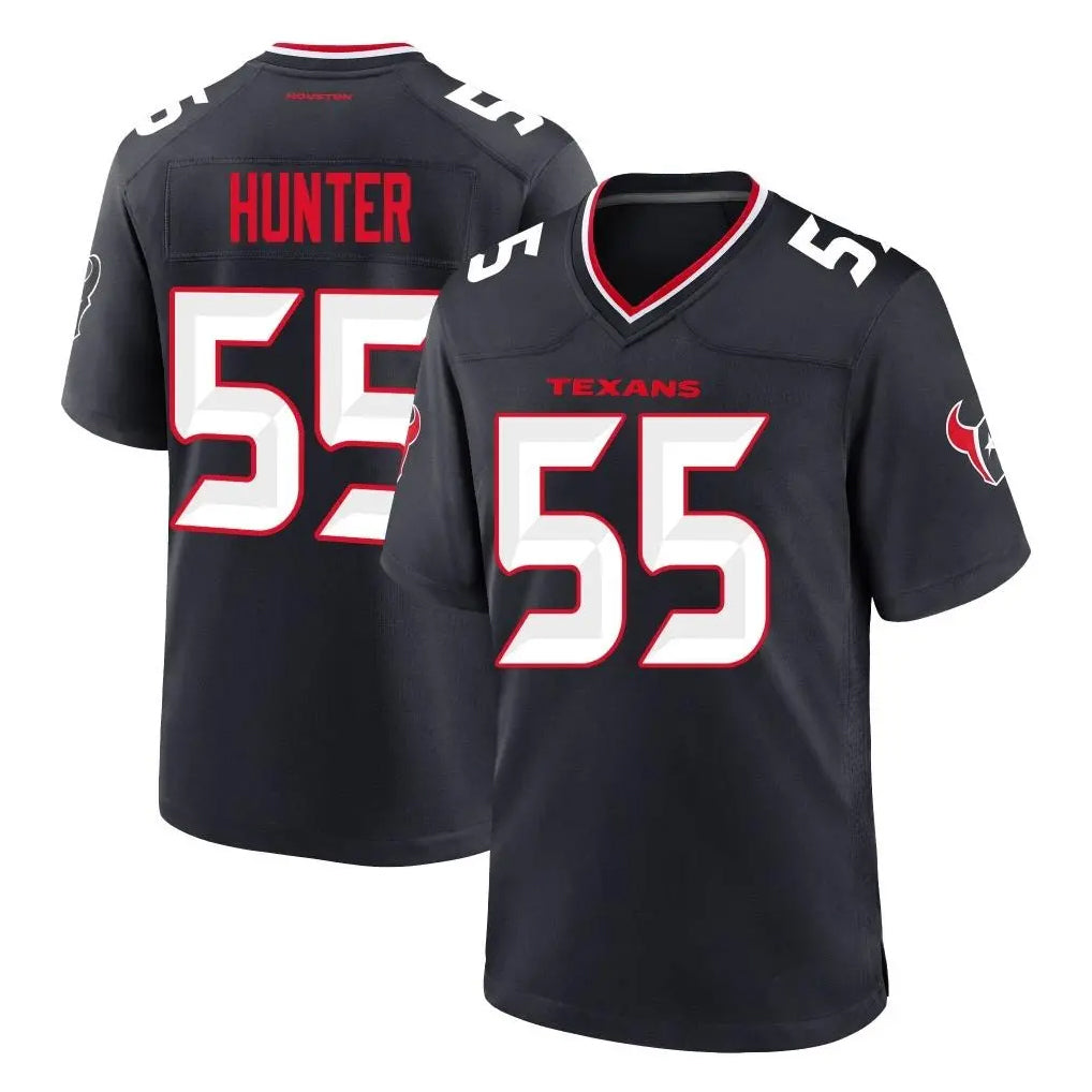 H.Texans #55 Danielle Hunter Player Navy Team Home Game ROCER Stitched Jerseys