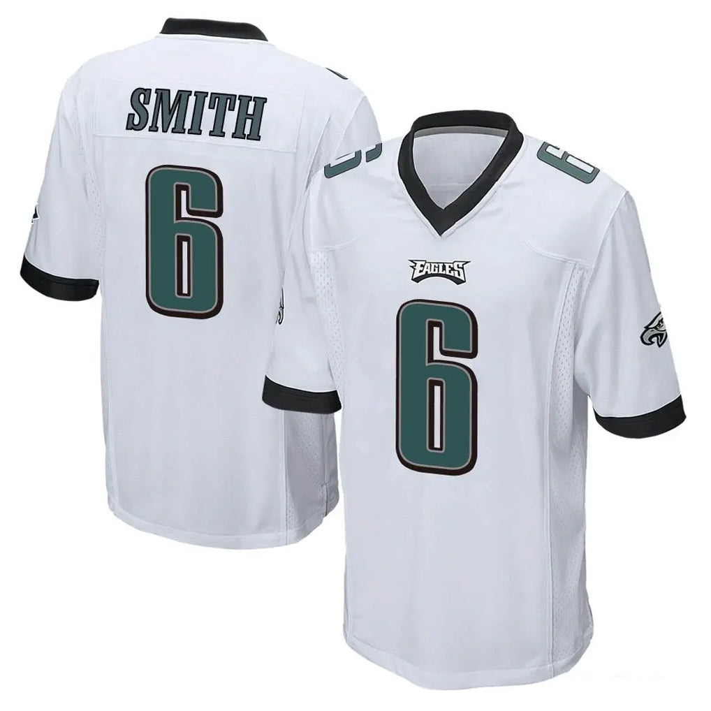 P.Eagles #6 DeVonta Smith Player White Home Game ROCER Stitched Jerseys