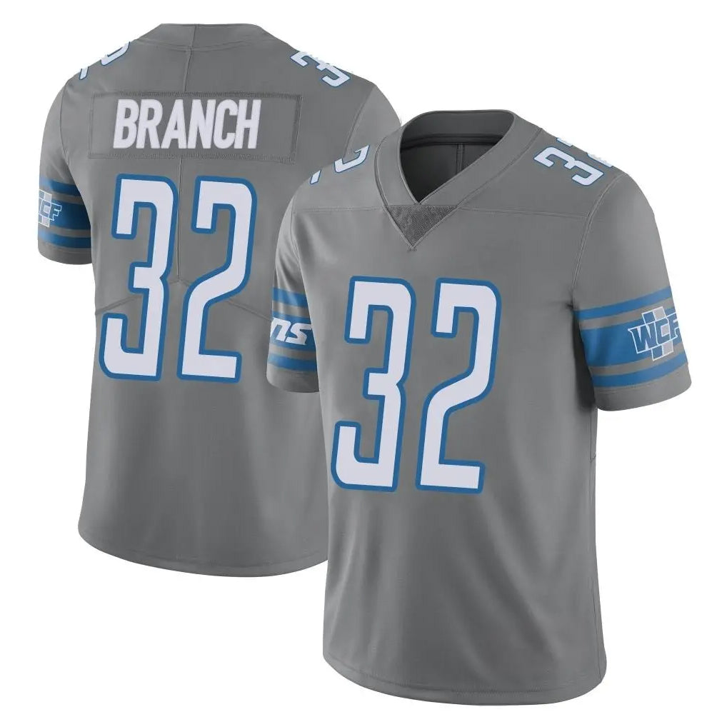 D.Lions #32 Brian Branch Player Gray Vapor Untouchable Limited Home Game ROCER Stitched Jerseys