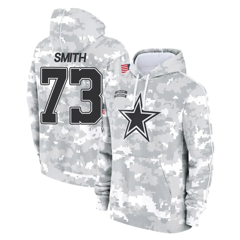 D.Cowboys #73 Tyler Smith Player Arctic Camo Salute to Service Hoodies Limited Game ROCER Stitched Jerseys
