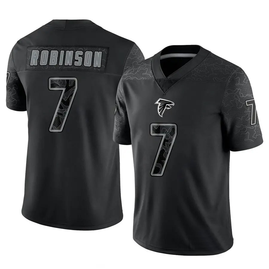 A.Falcons #7 Bijan Robinson Player Black RFLCTV Limited ROCER Stitched Jerseys