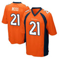 D.Broncos #21 Riley Moss Player Orange Color Home Game ROCER Stitched Jerseys