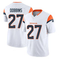 D.Broncos #27 J.K. Dobbins Player White Limited Vapor F.U.S.E. Home Game ROCER Stitched Jerseys