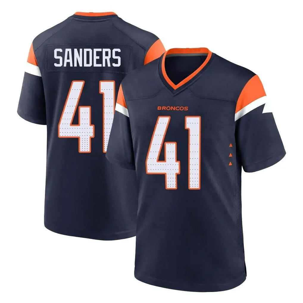 D.Broncos #41 Drew Sanders Player Navy Home Game Ddoa Stitched Jerseys
