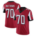 A.Falcons #70 Jake Matthews Player Red Color Vapor Untouchable Limited Home Game ROCER Stitched Jerseys