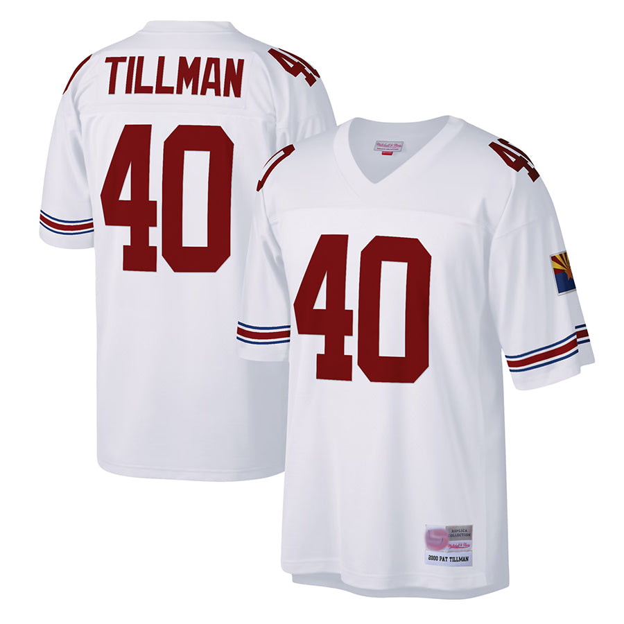 A.Cardinals #40 Pat Tillman Player Mitchell & Ness White Legacy Replica ROCER Stitched Jerseys