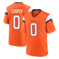 D.Broncos #0 Jonathon Cooper Player Orange Home Game ROCER Stitched Jerseys