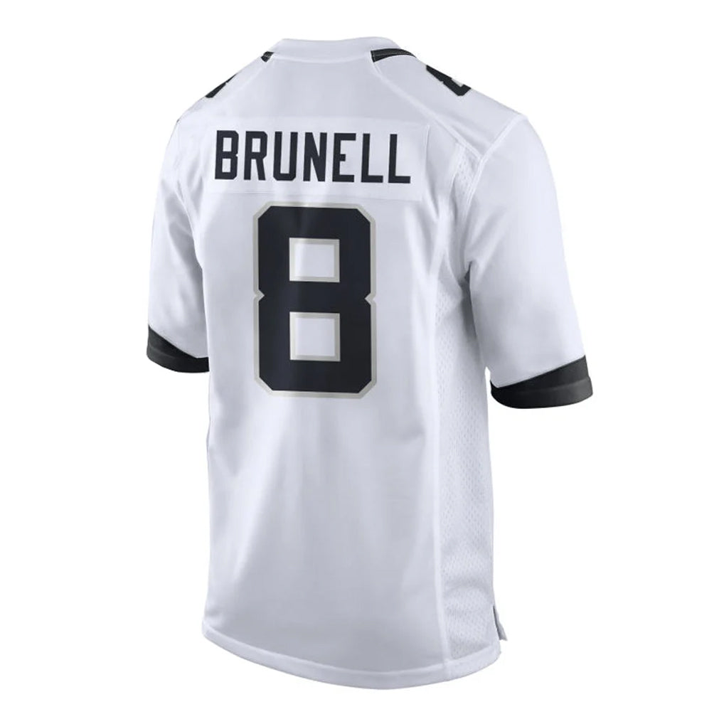 J.Jaguars #8 Mark Brunell?Player White Home Game ROCER Stitched Jerseys