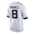 J.Jaguars #8 Mark Brunell?Player White Home Game ROCER Stitched Jerseys
