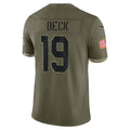 A.Cardinals #19 Carson Beck Player Olive Salute To Service Limited Home Game ROCER Stitched Jerseys