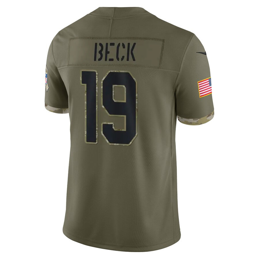 A.Cardinals #19 Carson Beck Player Olive Salute To Service Limited Home Game ROCER Stitched Jerseys