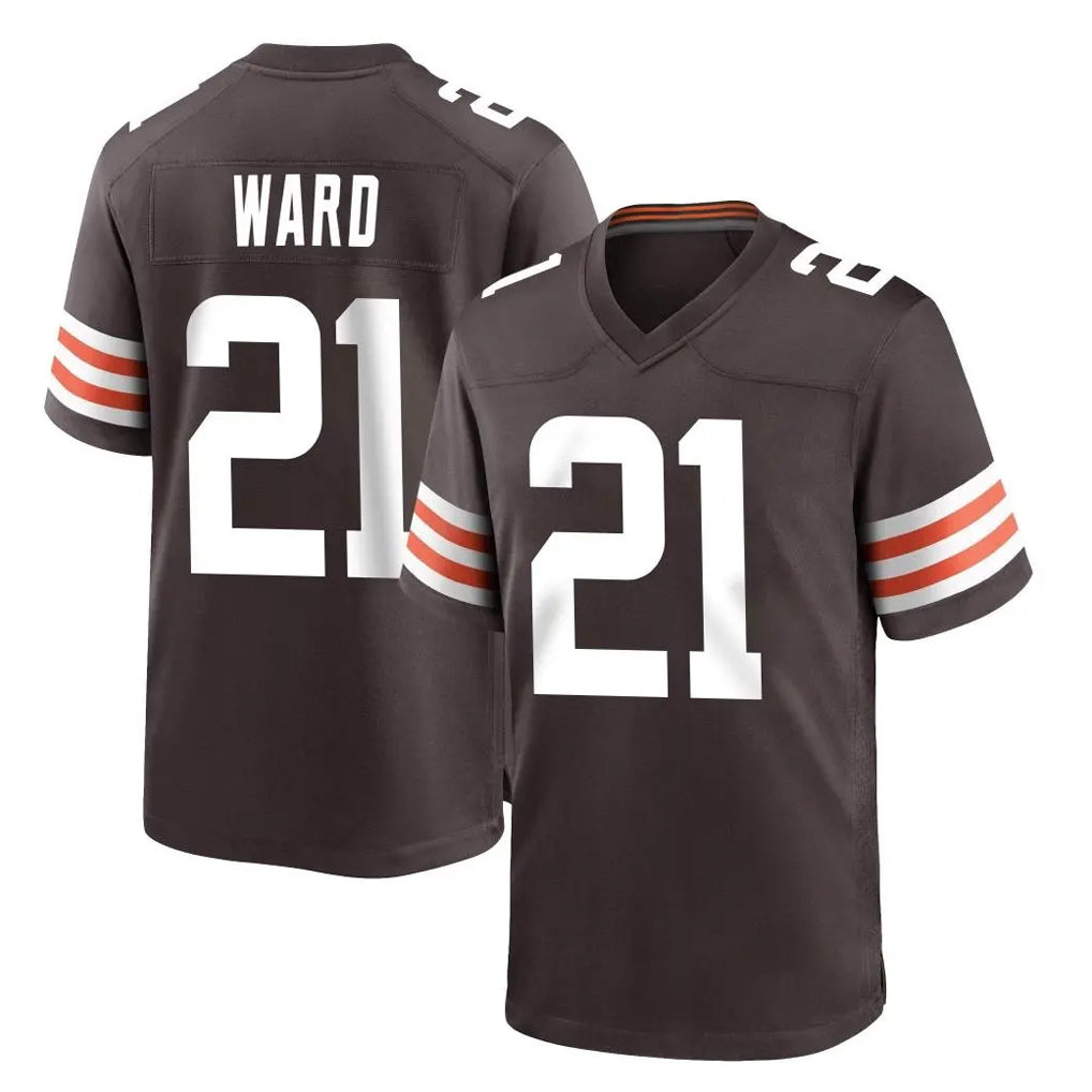 C.Browns #21 Denzel Ward Player Brown Home Game ROCER Stitched Jerseys