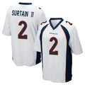 D.Broncos #2 Pat Surtain II Player White Game ROCER Stitched Jerseys