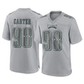 P.Eagles #98 Jalen Carter Player Gray Atmosphere Fashion Home Game ROCER Stitched Jerseys