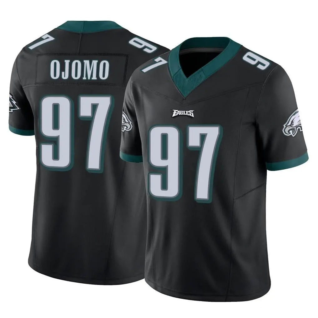 P.Eagles #97 Moro Ojomo Player Black Limited Vapor F.U.S.E. Home Game ROCER Stitched Jerseys