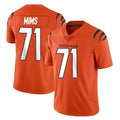 C.Bengals #71 Amarius Mims Player Orange Vapor Untouchable Limited Home Game ROCER Stitched Jerseys