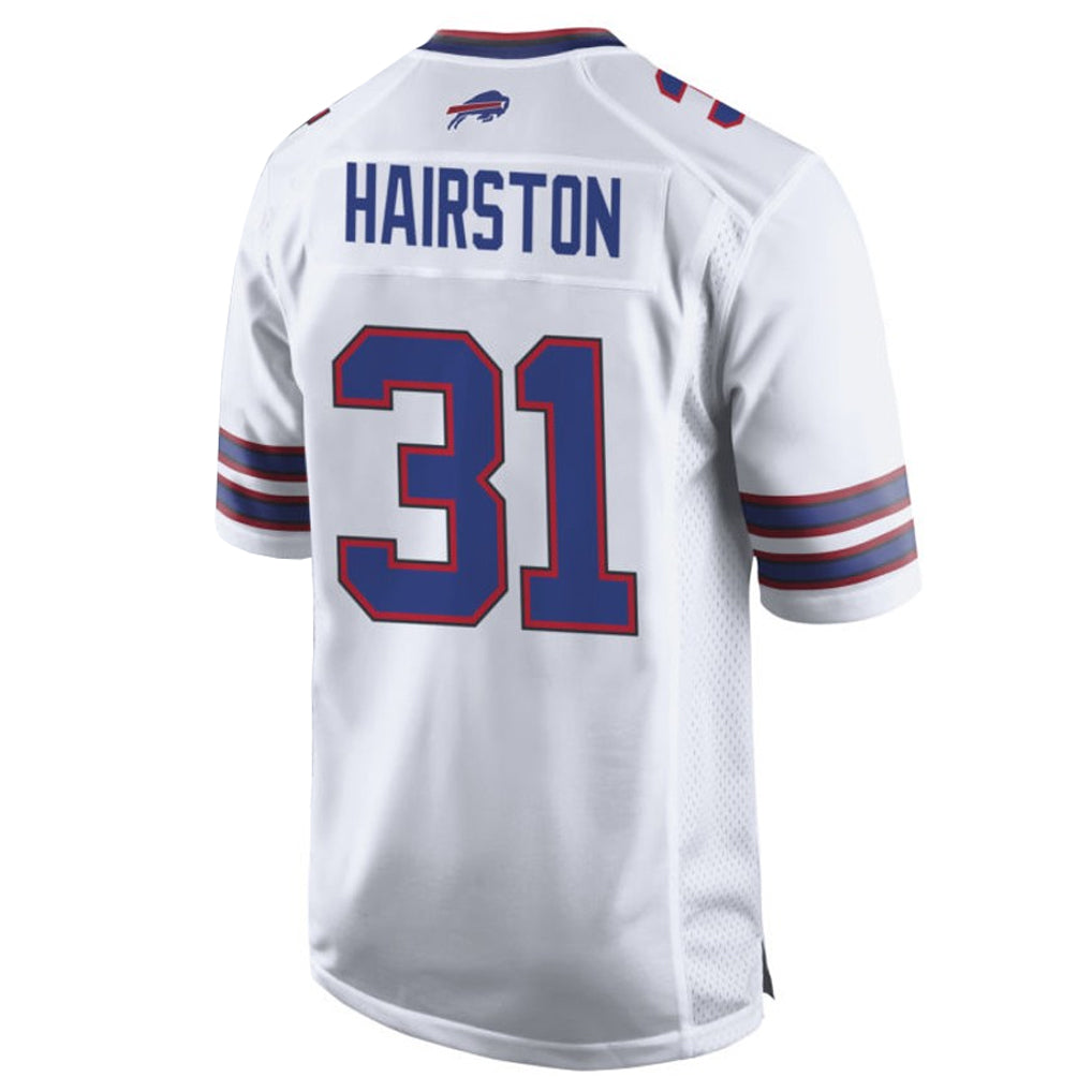 B.Bills #31 Maxwell Hairston Player White Home Game ROCER Stitched Jerseys