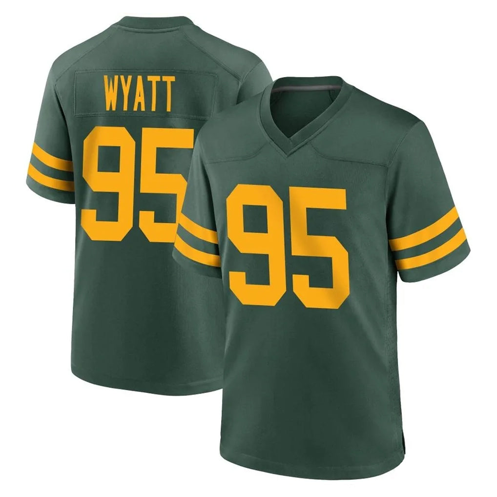 GB.Packers #95 Devonte Wyatt Player Green Alternate Home Game ROCER Stitched Jerseys