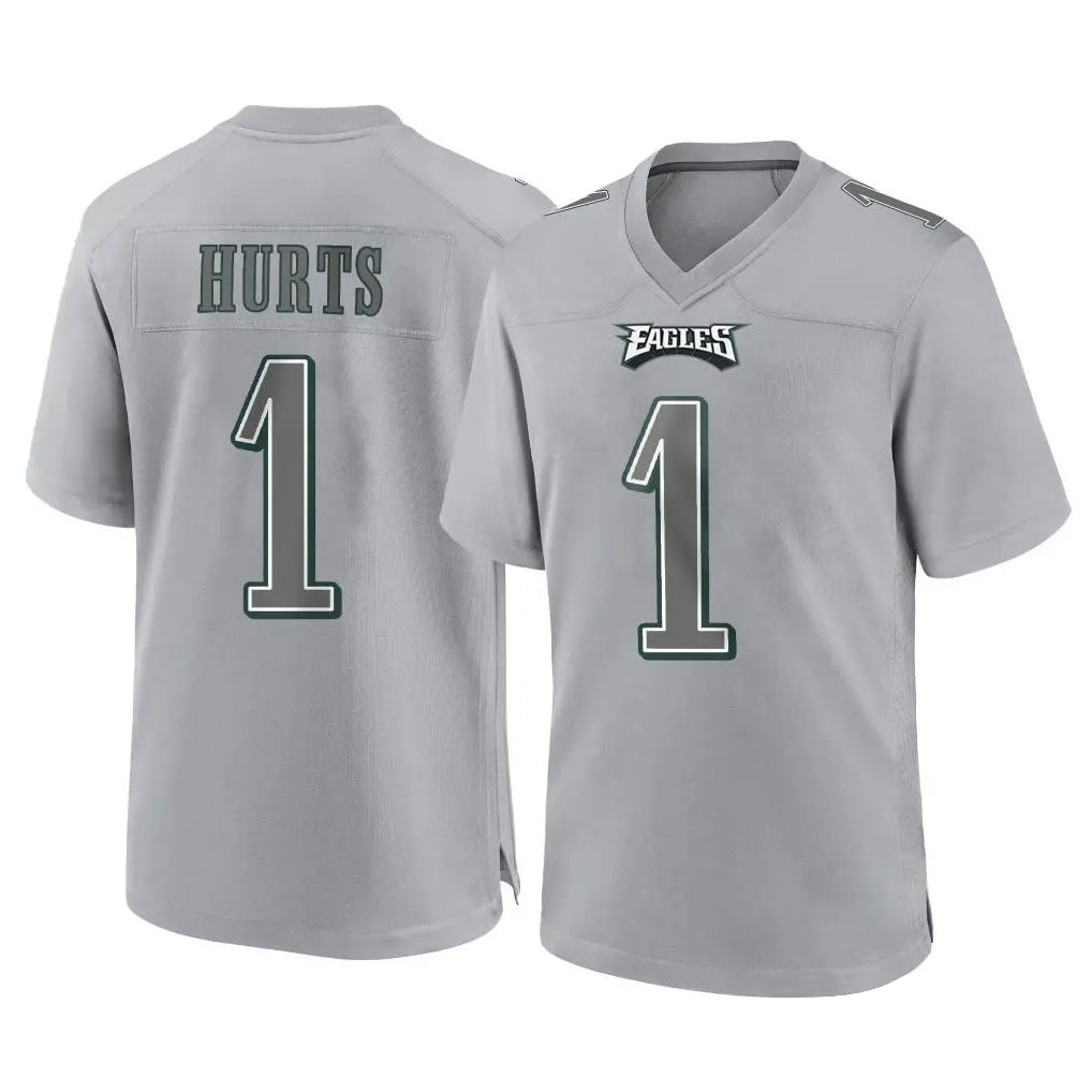 P.Eagles #1 Jalen Hurts Player Gray Atmosphere Fashion Home Game ROCER Stitched Jerseys