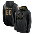 IN.Colts #60 Tanor Bortolini Player Black Salute to Service Hoodies Limited Game ROCER Stitched Jerseys