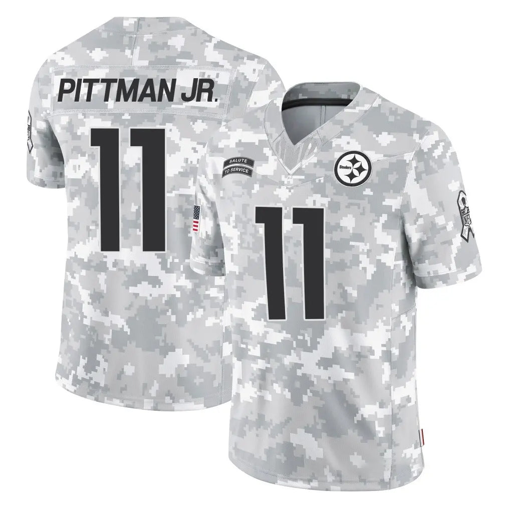 P.Steelers #11 Michael Pittman Jr. Player Arctic Camo Limited Salute To Service Home Game ROCER Stitched Jerseys