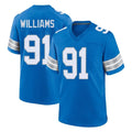 D.Lions #91 Tyleik Williams Player Blue Alternate Home Game ROCER Stitched Jerseys