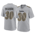 P.Steelers #30 Jaylen Warren Player Gray Atmosphere Fashion Home Game ROCER Stitched Jerseys