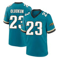 J.Jaguars #23 Foyesade Oluokun Player Teal Prowler Throwback Limited Home Game ROCER Stitched Jerseys