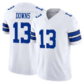 D.Cowboys #13 Caleb Downs Player White Limited Vapor F.U.S.E. Home Game ROCER Stitched Jerseys