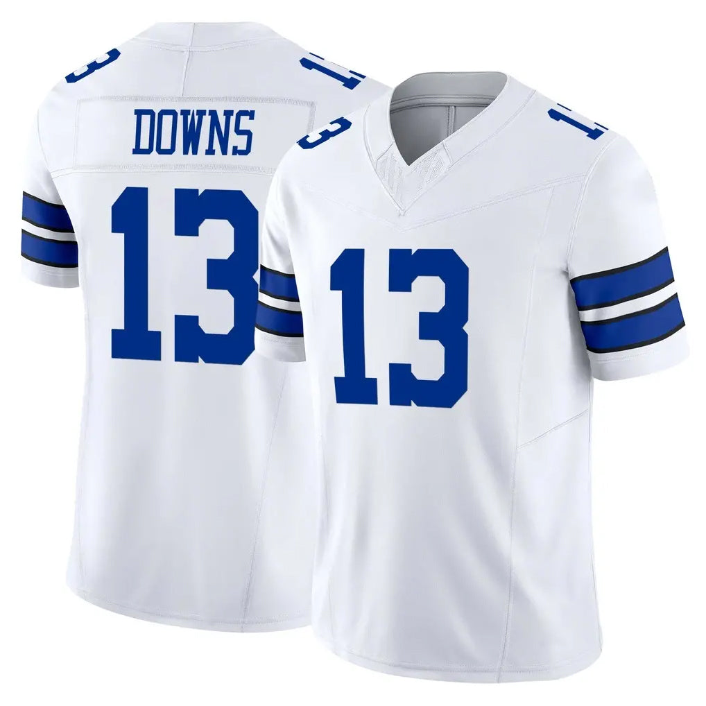 D.Cowboys #13 Caleb Downs Player White Limited Vapor F.U.S.E. Home Game ROCER Stitched Jerseys