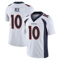 D.Broncos #10 Bo Nix Player White Vapor Untouchable Limited Home Game ROCER Stitched Jerseys