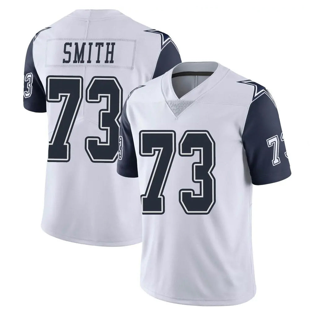 D.Cowboys #73 Tyler Smith Player White-Navy Limited Color Rush Vapor Untouchable Home Game ROCER Stitched Jerseys