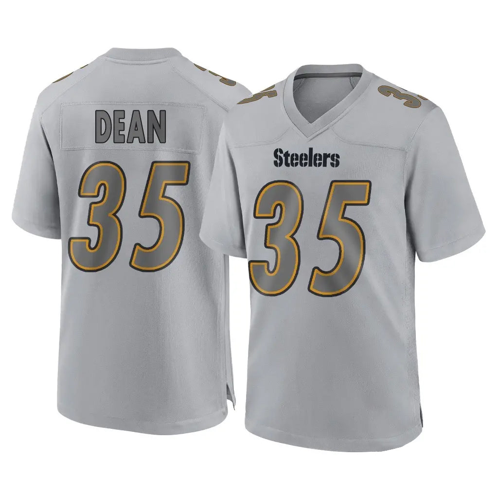 P.Steelers #35 Jamel Dean Player Gray Atmosphere Fashion Home Game ROCER Stitched Jerseys