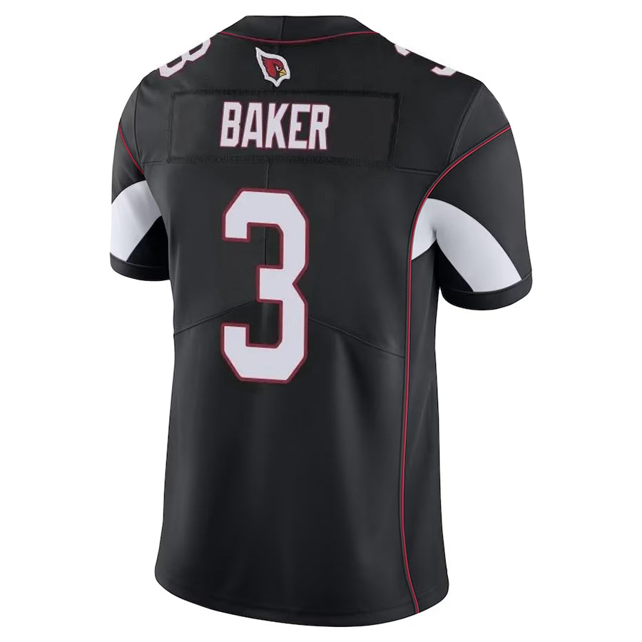 A.Cardinals #3 Budda Baker Player Black Vapor Limited Home Game ROCER Stitched Jerseys