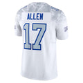 B.Bills #17 Josh Allen Player White Rivalries Collection Vapor Limited ROCER Stitched Jerseys