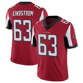A.Falcons #63 Chris Lindstrom Player Red Color Vapor Untouchable Limited Home Game ROCER Stitched Jerseys