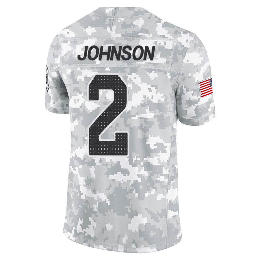 A.Cardinals #2 Will Johnson Player Camo Salute to Service Limited Home ROCER Stitched Jerseys