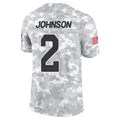 A.Cardinals #2 Will Johnson Player Camo Salute to Service Limited Home ROCER Stitched Jerseys