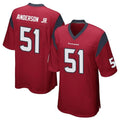 H.Texans #51 Will Anderson Jr. Player Red Home Game ROCER Stitched Jerseys