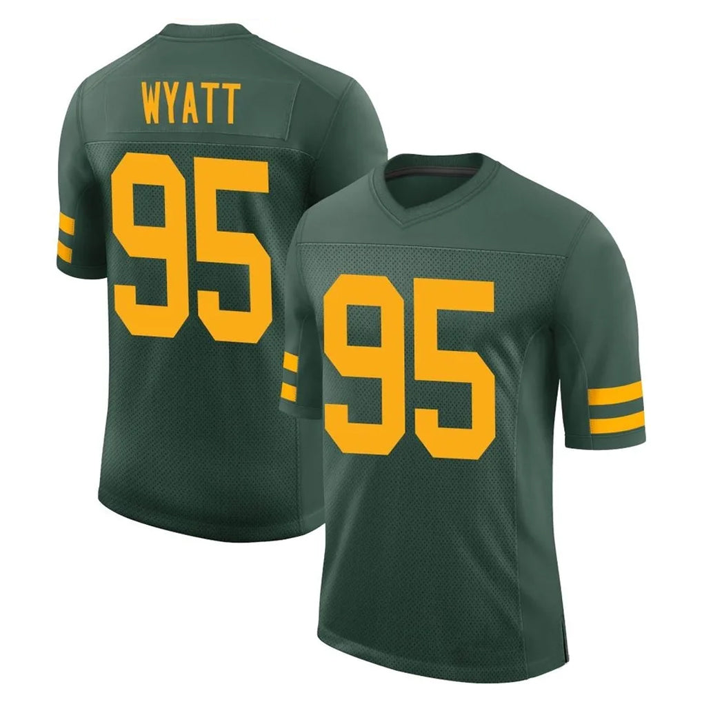 GB.Packers #95 Devonte Wyatt Player Green Alternate Vapor Home Game ROCER Stitched Jerseys