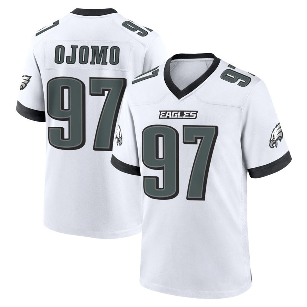 P.Eagles #97 Moro Ojomo Player White Game Home ROCER Stitched Jerseys